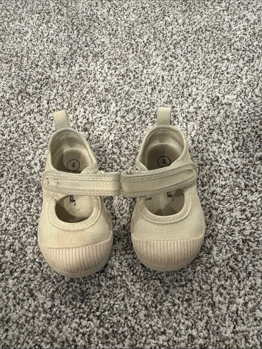 Cat & Jack Beige Canvas Mary Jane Sneakers for Kids